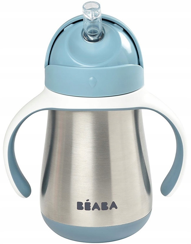 Hrnček Beba Non -Stril Oceľová slama 250 ml výťahová modrá