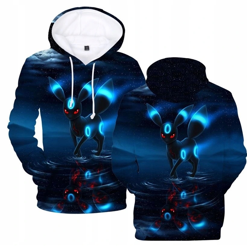Mikina - 3D Pokémon Umbreon Mikina Všetky vzory veľkostí