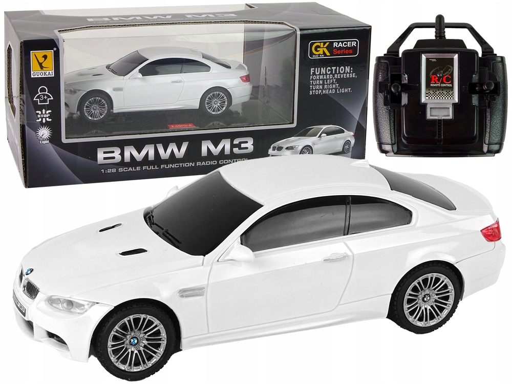 Hračka na diaľkové ovládanie - BMW M3 diaľkové svetlá R/C 1:28 2,4 GHz