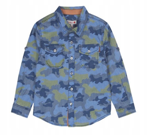 Detská košeľa - Detská košeľa veľkosť 98 NAVY MODRÁ, modrá, zelená