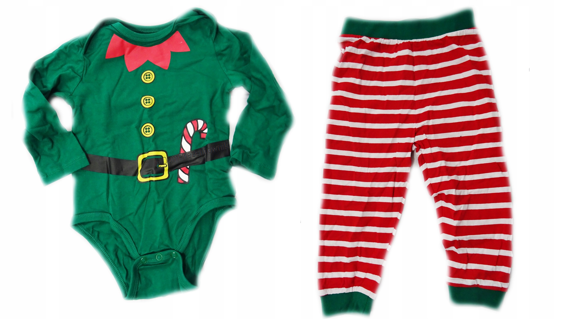 Detský komplet - Baby Set Elefun 86 biela, červená, zelená 2 ks.