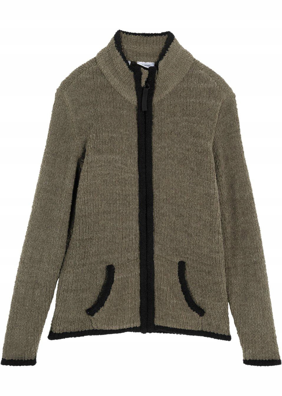Mikina - Bonprix Detská mikina veľkosť 122 dlhý rukáv, khaki