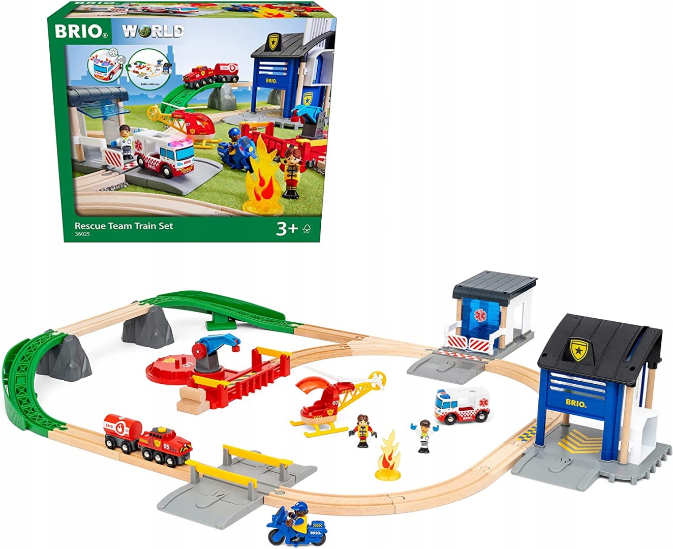 BRIO 36025 DELUXE HASIČSKÁ A POLÍCIJNÁ SÚPRAVA
