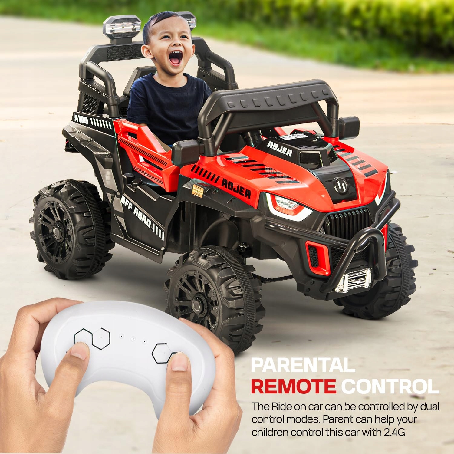 BUGGY batériové auto pre deti, KOŽA + 2 x BATÉRIA + DIAĽKOVÉ