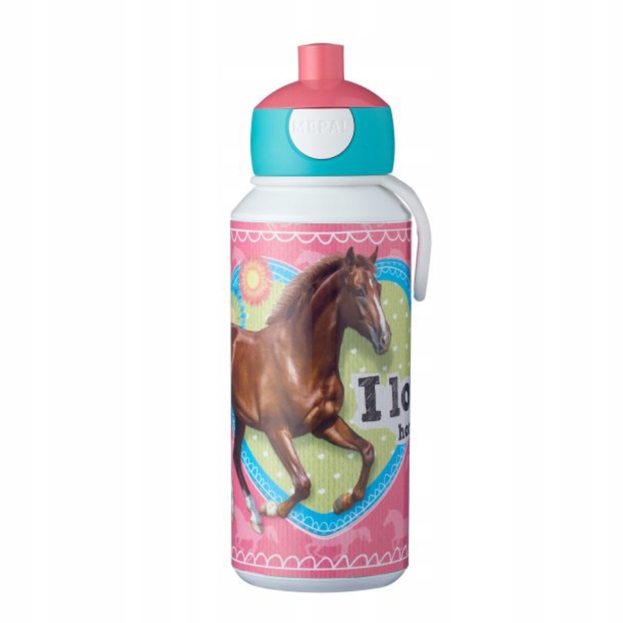 Detský desiatový box, fľaša - Pop-up areál fľaše 400 ml môj kôň 10741006536