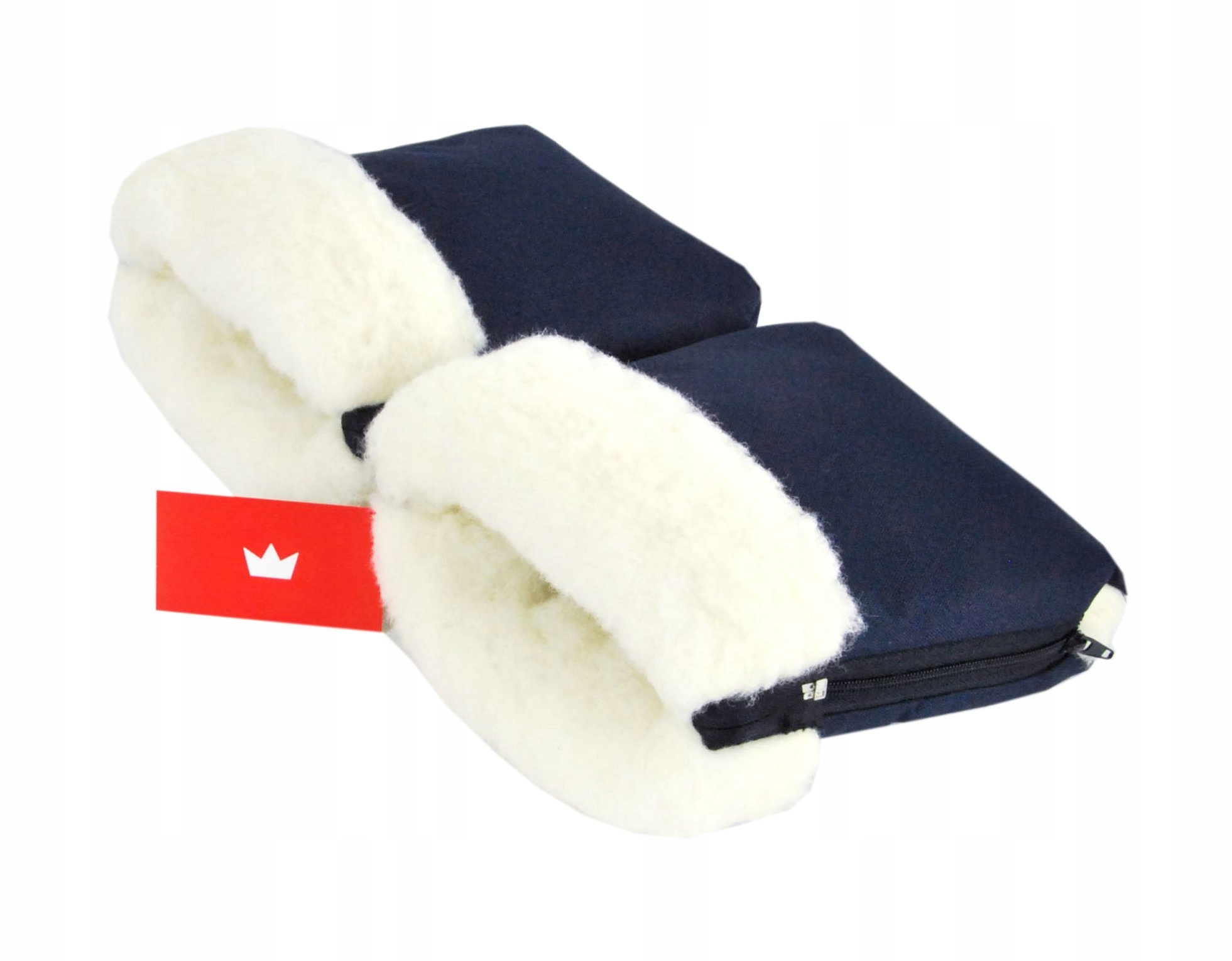 Babylux muffs ovčie vlna pre hrad Trolley Navy Blue