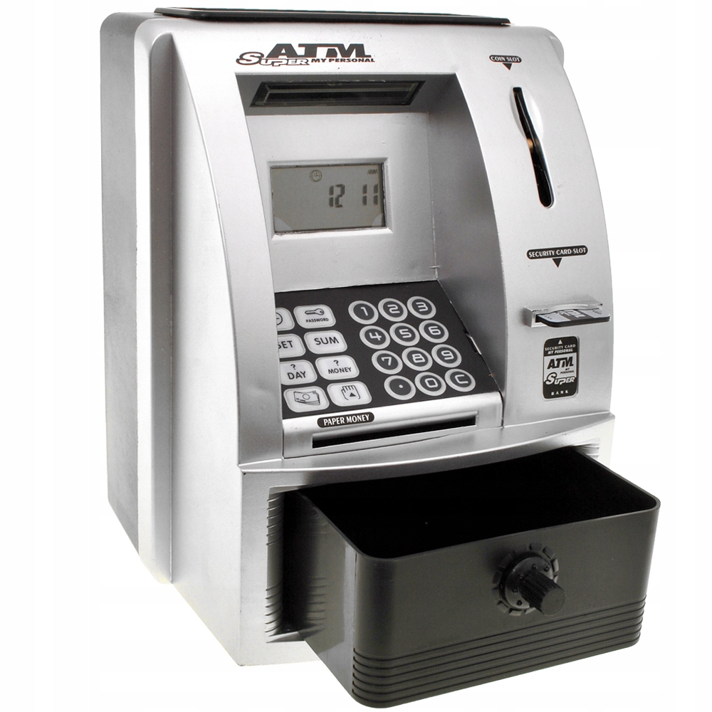 ATM Silver Piggy Bank na úsporu Z0824