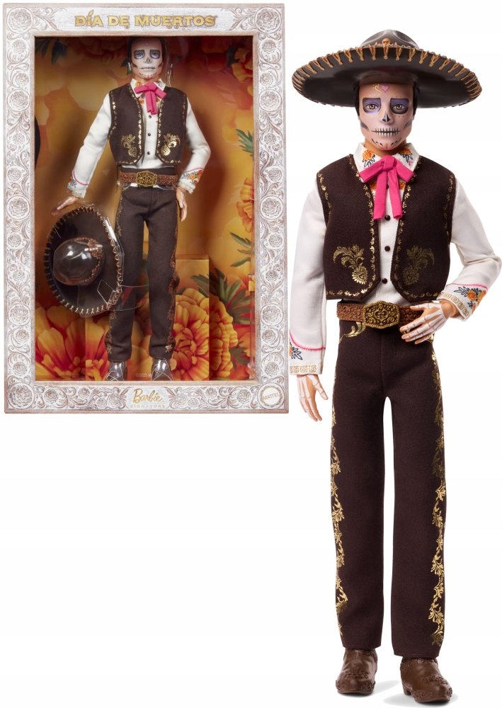 Zberateľská bábika Barbie Ken Dia De Muertos JBJ06