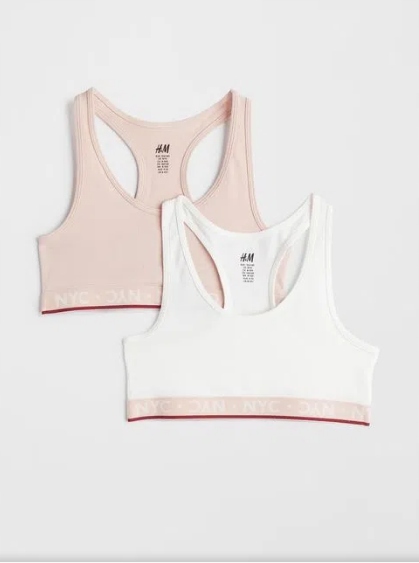 Top H&M 146 biela, ružová