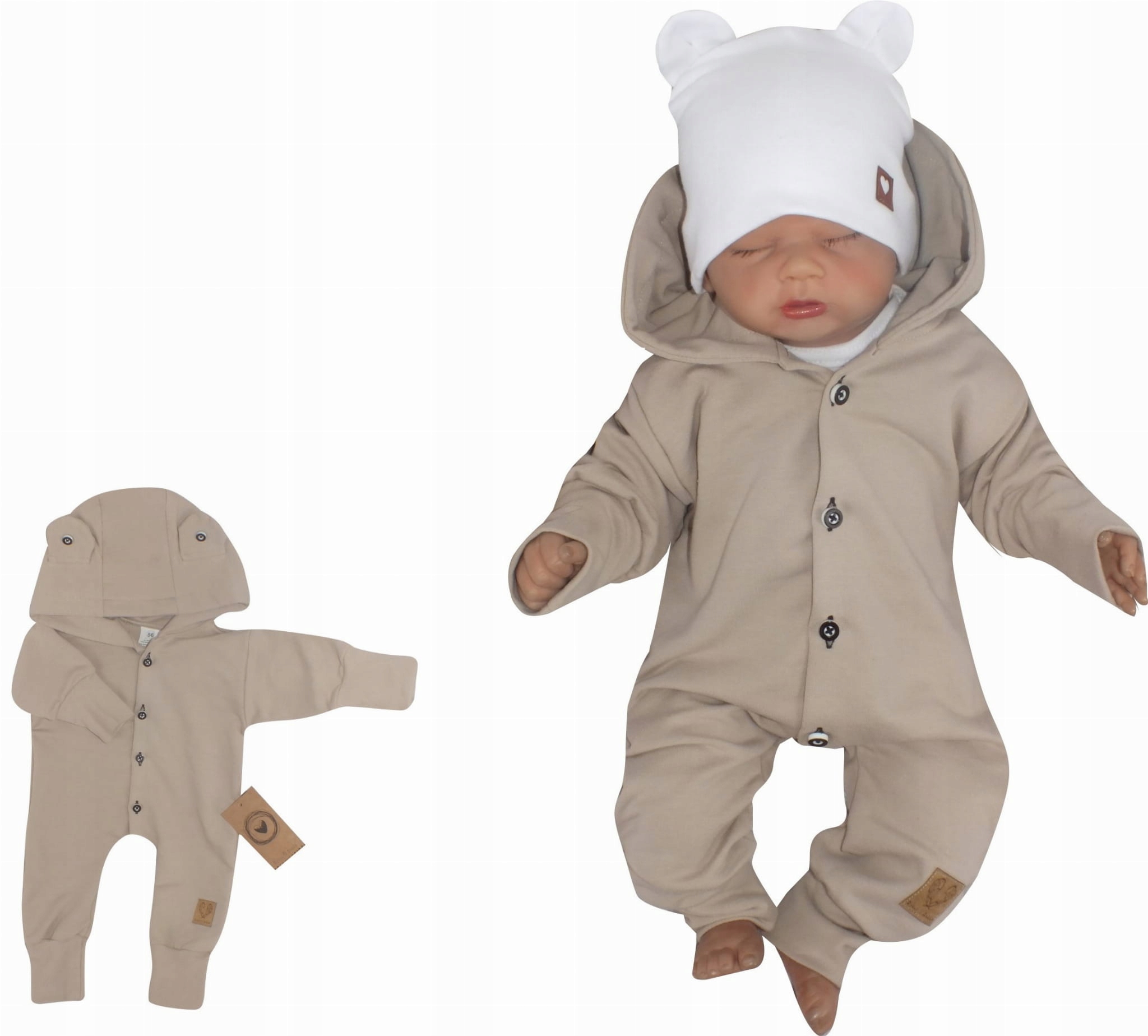 Detská kombinéza - Detské kombinézy Zyzio a Zuzia 56 Beige, hnedá