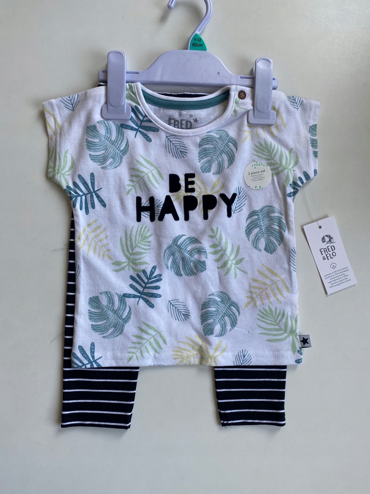 Detský komplet - Baby Set F&F 80 White, Black, Multi -Colored 2 ks.