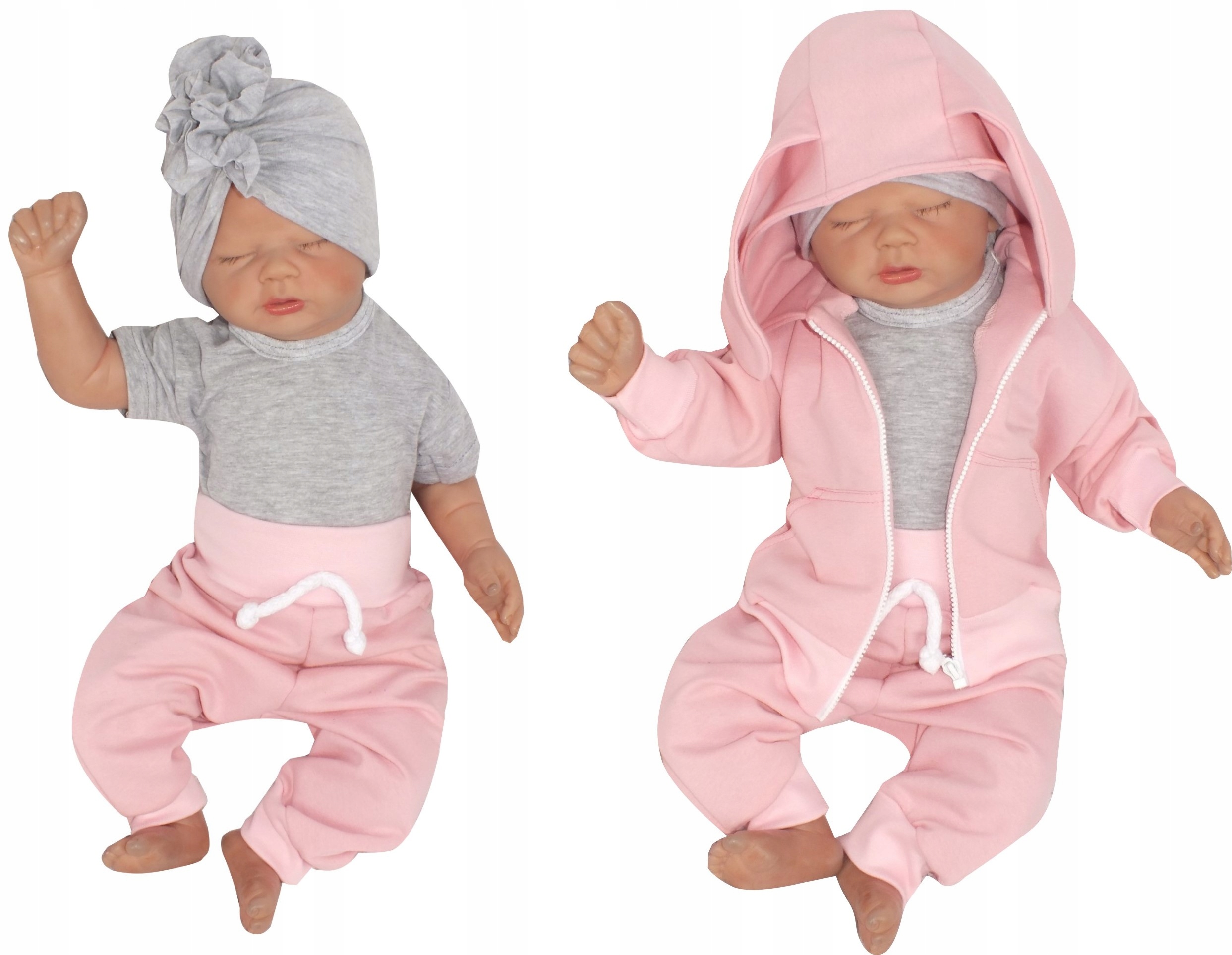 Detský komplet - Baby Set Zyzio & Zuzia 86 White, Grey 3 PCS.