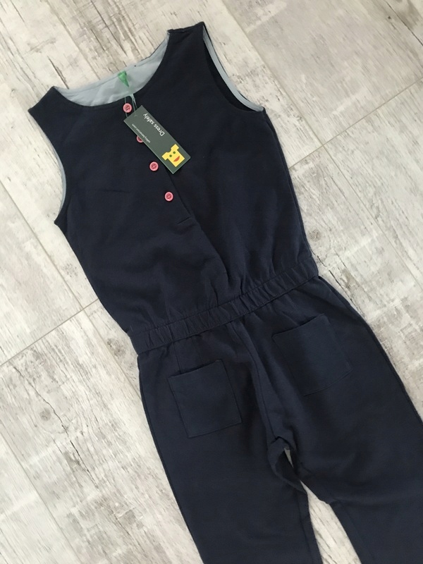 Detská kombinéza - Letný oblek Benetton 105 Navy Blue, modrá