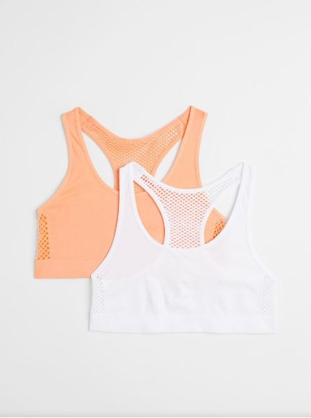 Top H&M 170 biela, oranžová