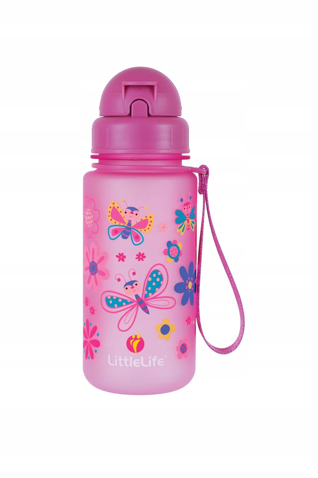 Detský desiatový box, fľaša - Fľaša na vodu s motýľmi littlelife