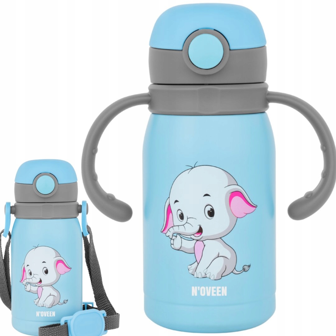 Detský desiatový box, fľaša - Noveen TB562 Blue Solid 300 ml fľaša na vodu