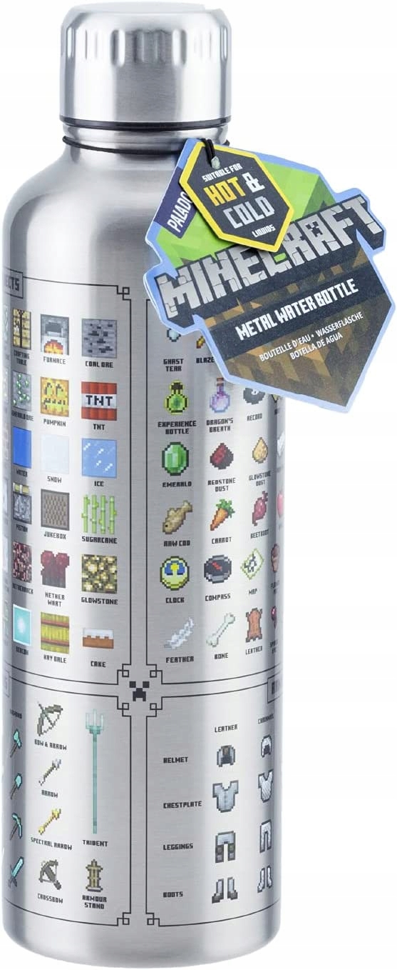 Detský desiatový box, fľaša - Paladone Minecraft 500 ml fľaša na vodu