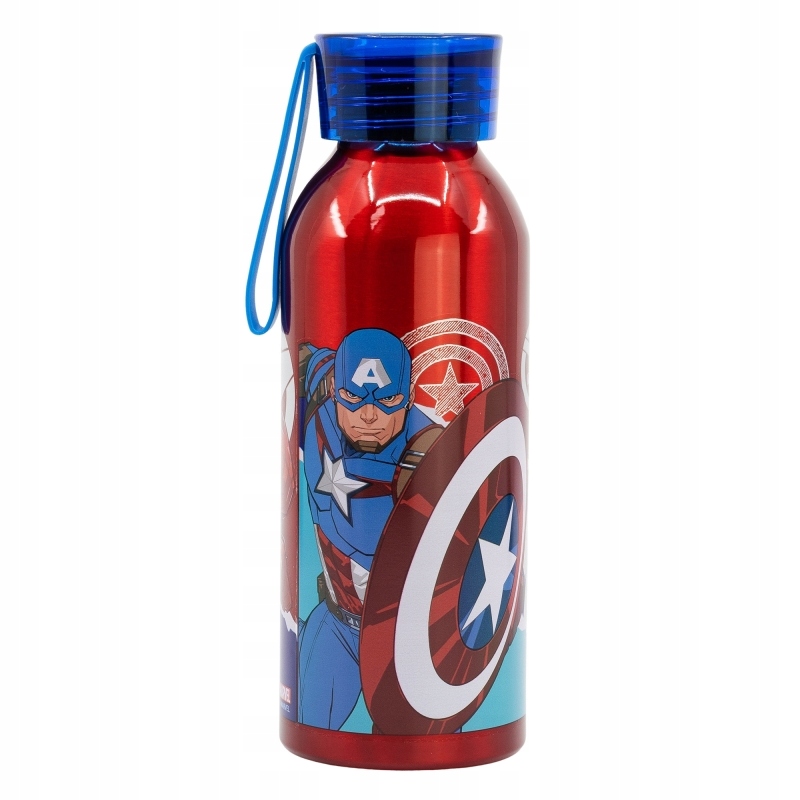 Detský desiatový box, fľaša - Hliníková fľaša na fľašu s vodou Amerika Avengers 510 ml