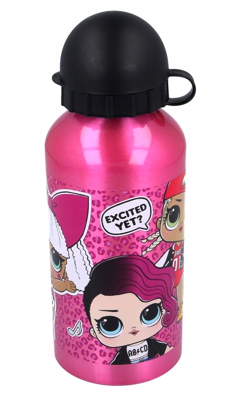 Detský desiatový box, fľaša - Hliníková fľaša s vodou prekvapenie 400 ml
