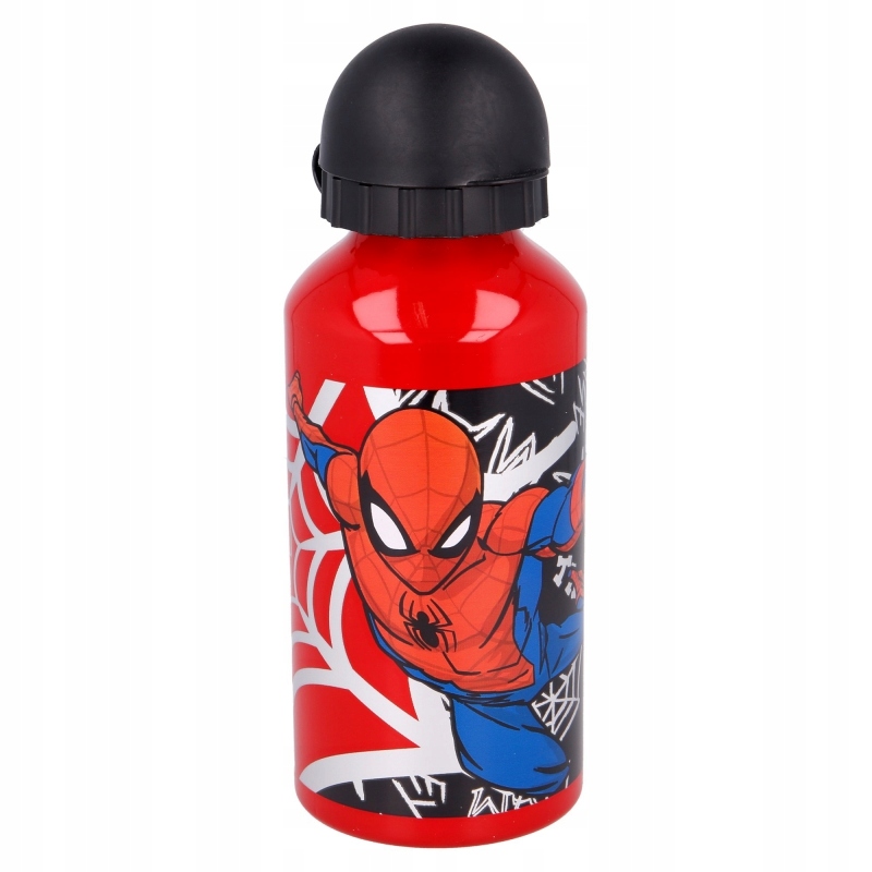Detský desiatový box, fľaša - Hliníková fľaša SPIDERMAN 400 ml