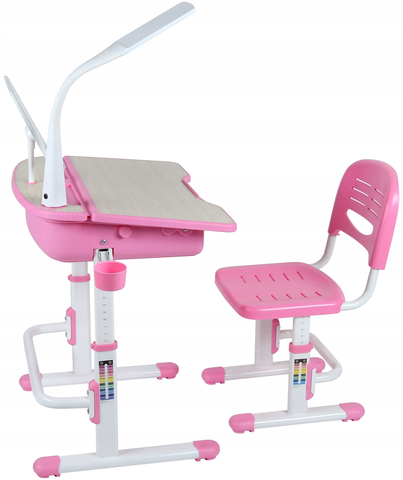Leomark Desk 54 x 55 x 61 cm odtiene ružovej