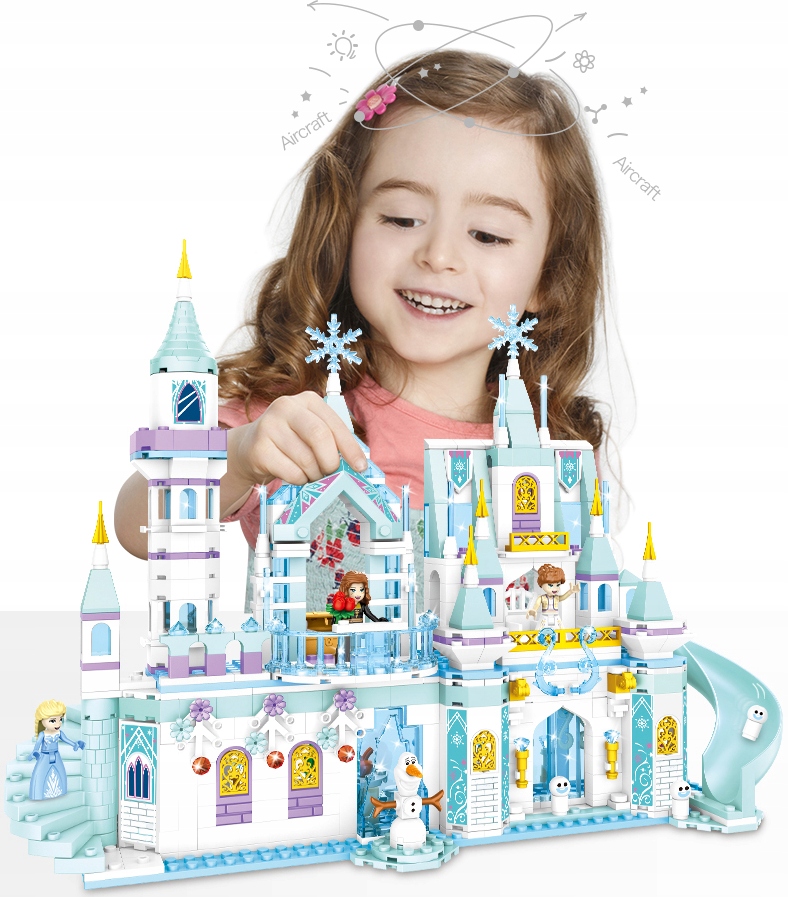 Bloky Frozen ELZA Crystal Castle Ľadový palác Elsa Anna Olaf