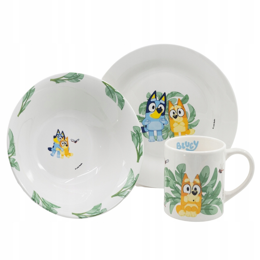 Vaskulárna súprava keramika obchod Bluey Set Child Cup misa tanier
