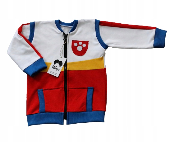 Mikina - Wings Designe Detská mikina Veľkosť 98 Biela, červená, modrá, žltá