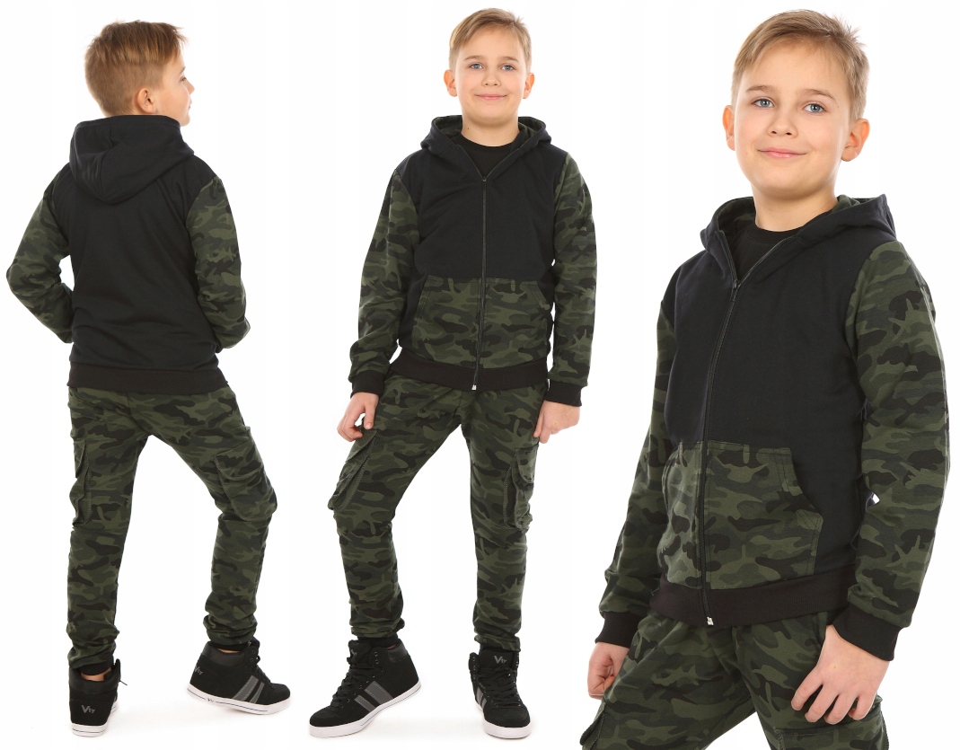 Mikina - Detská mikina veľkosti 152 s dlhým rukávom čierna, zelená