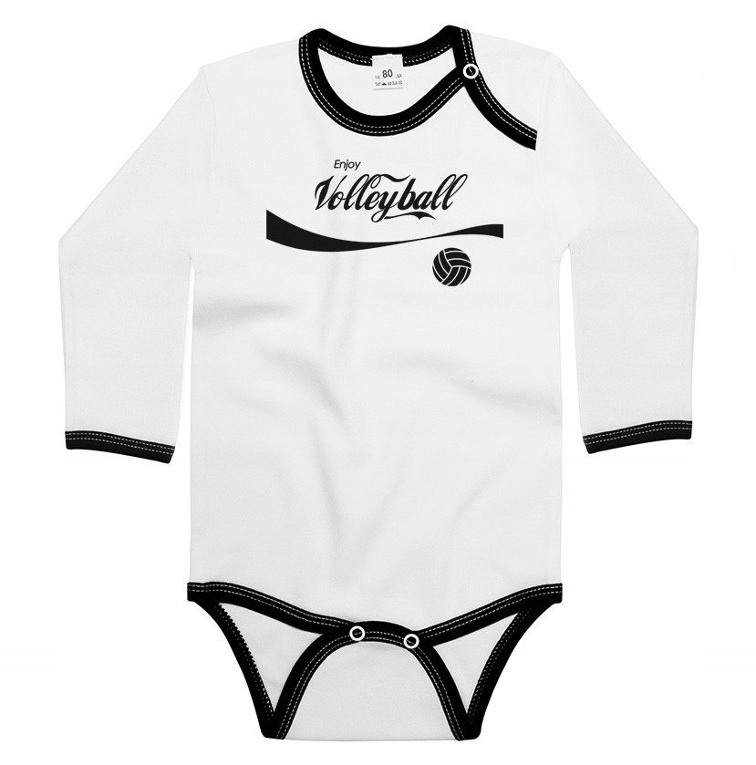 Detské body - Dlhá -sleeved Body Botton Veľkosť 74 pripevnená západkou