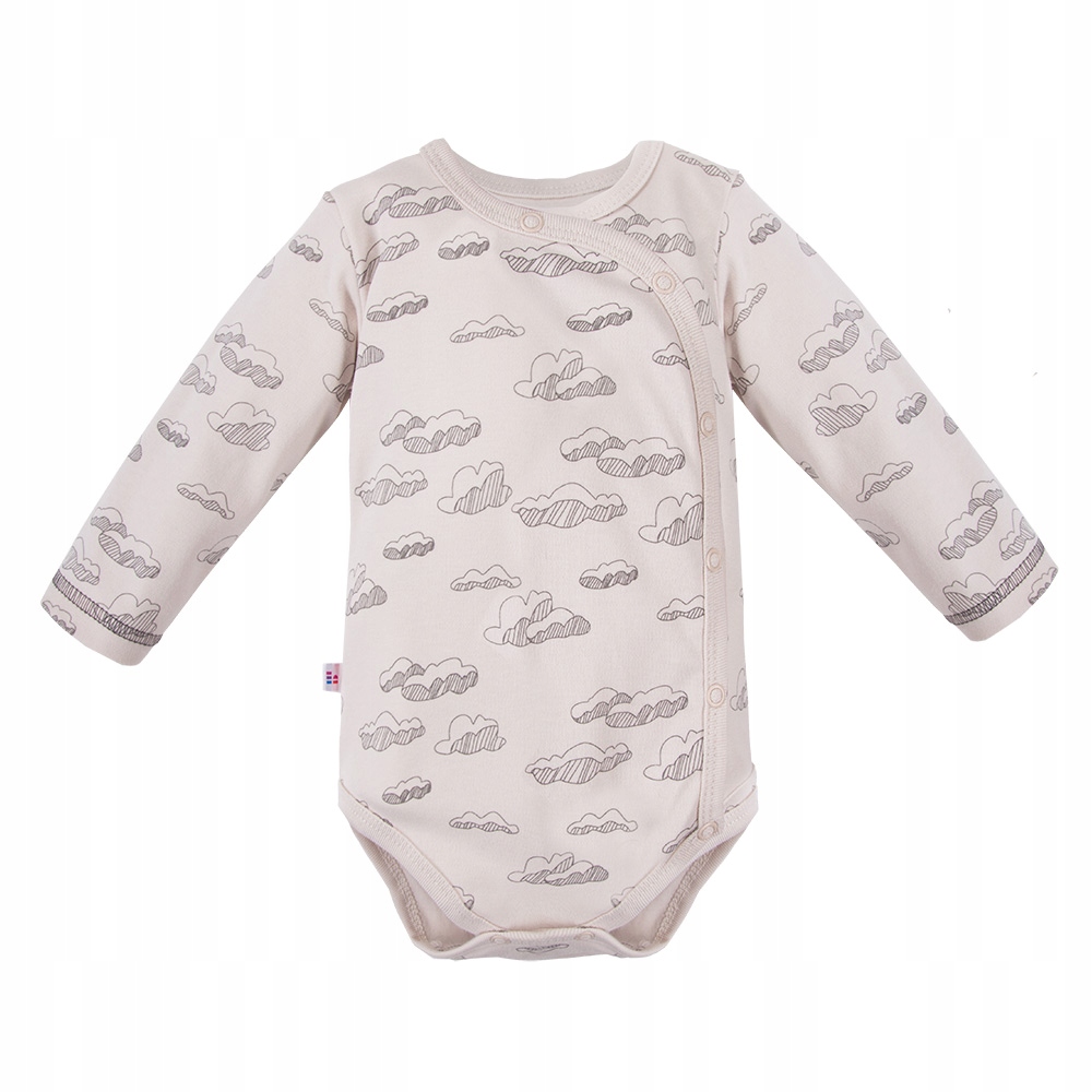 Detské body - Dlhé -sleeved Body Cotton Company JM veľkosti 56 pripevnené západkou