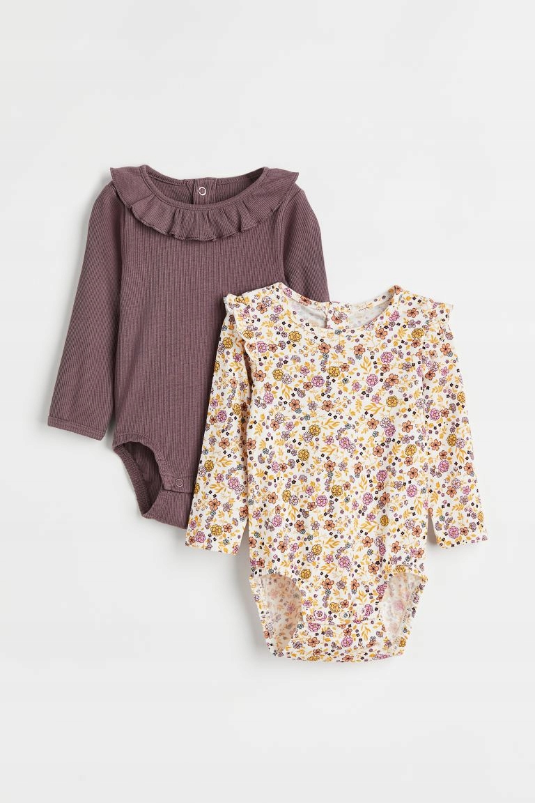 Detské body - Bavlna s dlhým rukávom H&M Veľkosť 68 pripevnená západkou