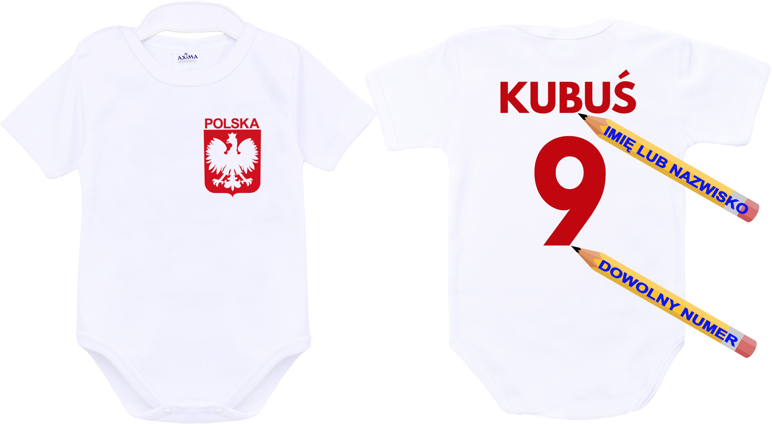 Detské body - Bavlna s krátkym rukávom axima veľkosti 62 pripevnená západkou 62