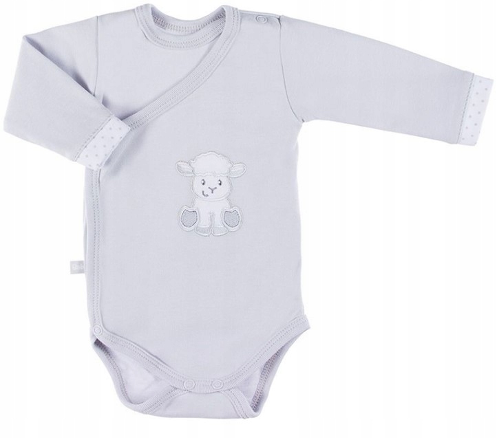 Detské body - Eevi Long -Sleeved Bodyzome, veľkosť 56 pripevnená západkou
