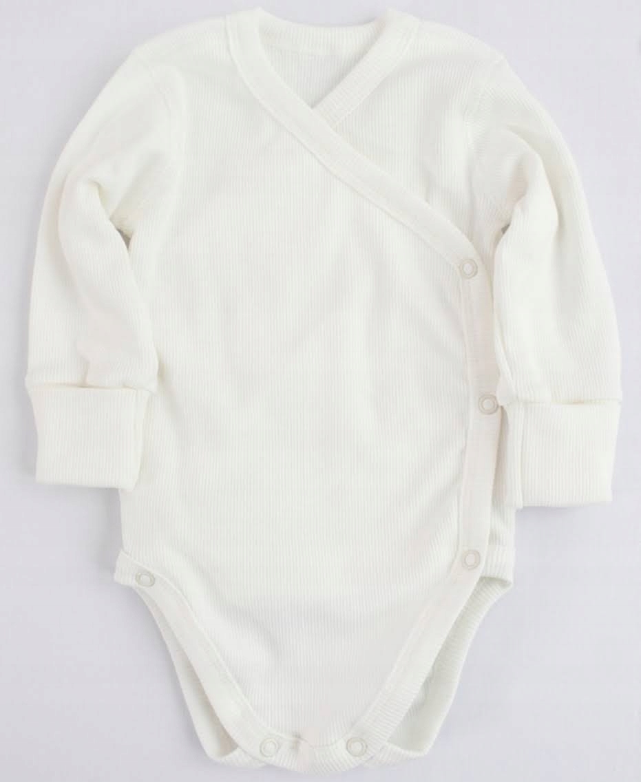 Detské body - Dlhá -sleeved Bodyzome bavlnená ladána veľkosť 50 pripevnená západkou