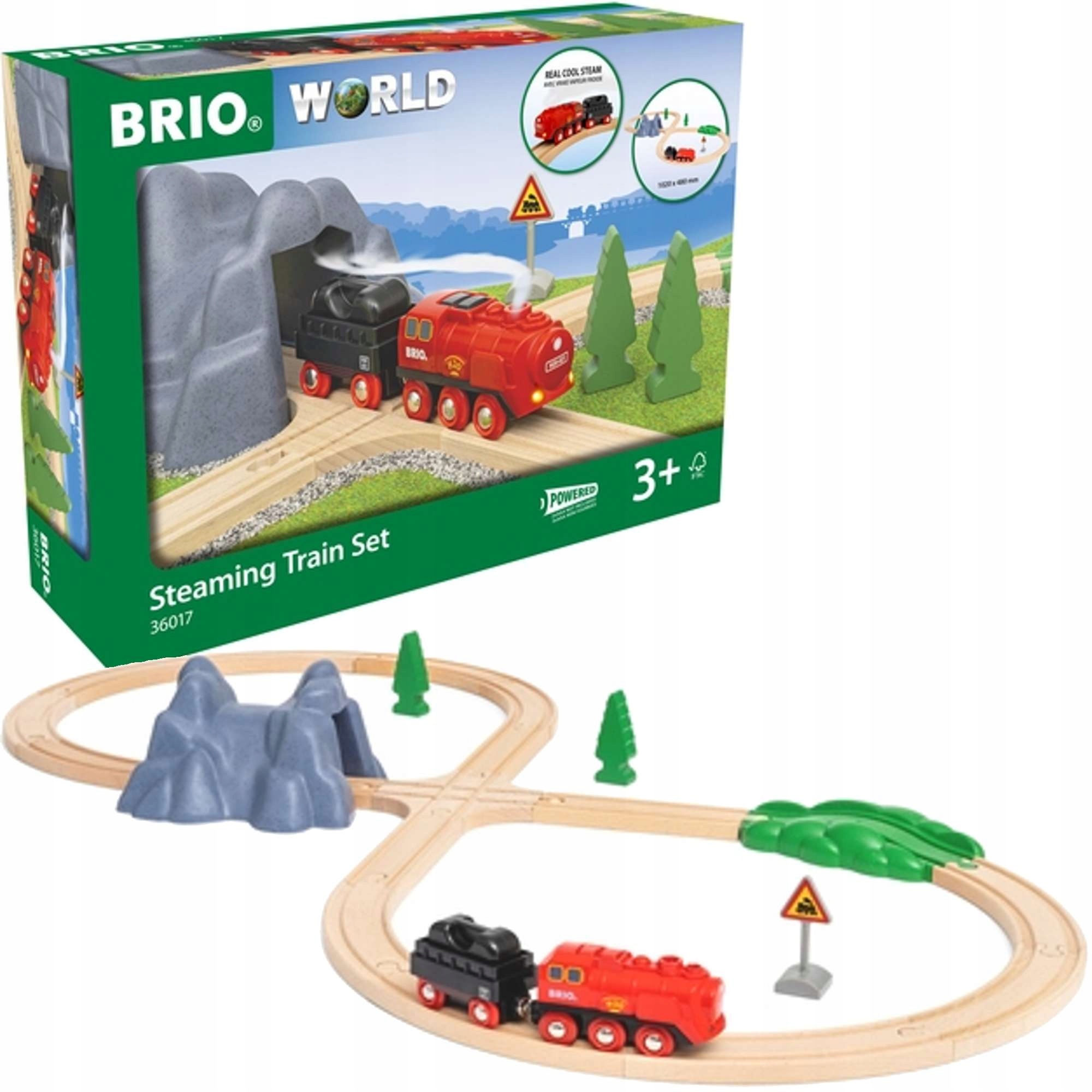 BRIO 24-DIELNA SADA KOĽAJÍ S PARNOU LOKOMOTÍVOU