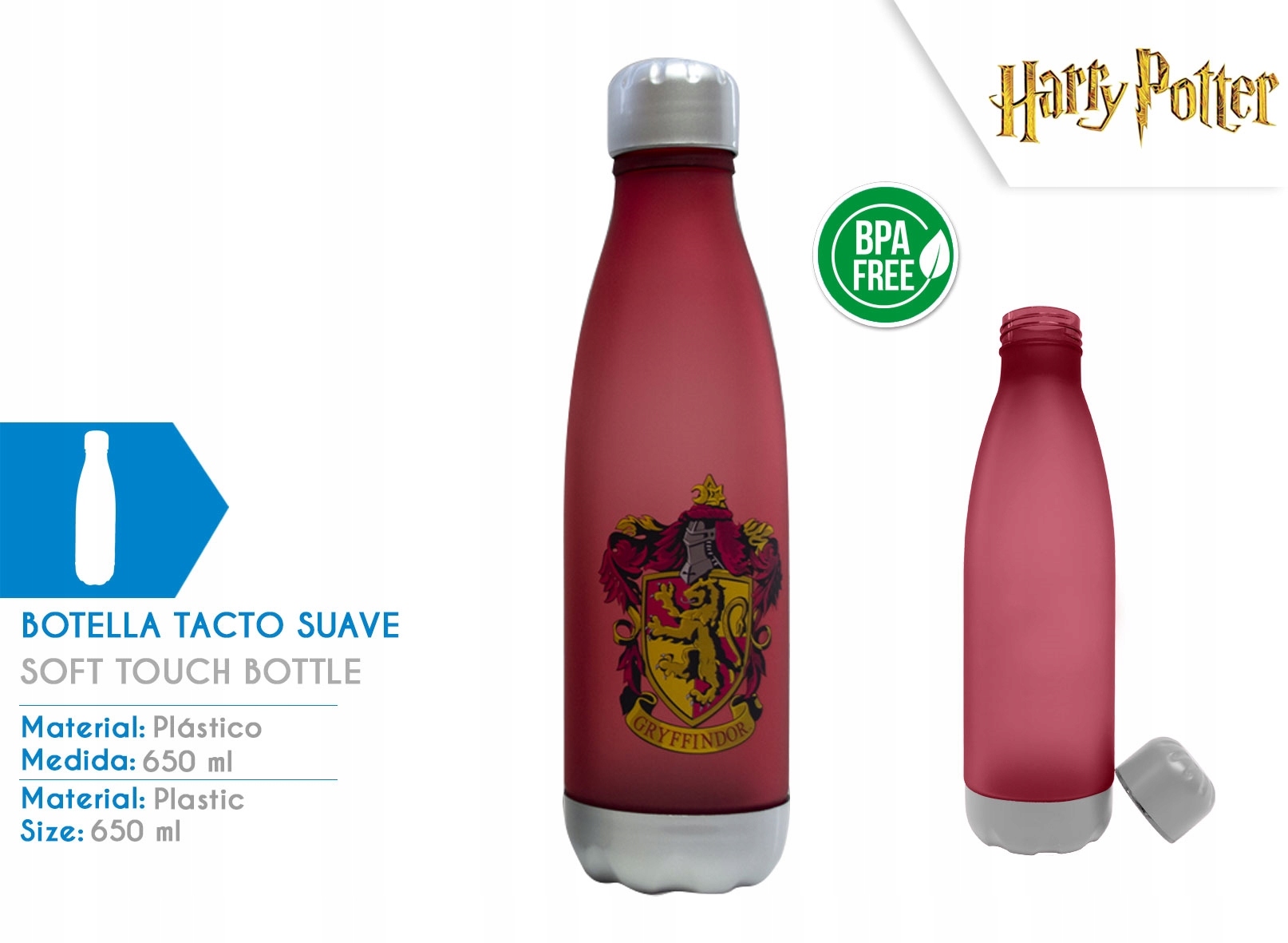 Detský desiatový box, fľaša - Fľaša na vodu 650 ml Harry Potter