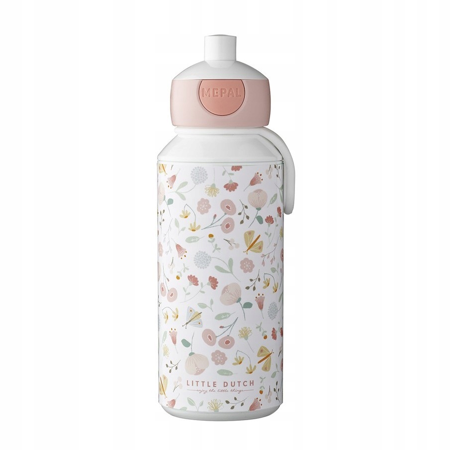 Detský desiatový box, fľaša - Vyskakovacia fľaša kampus 400 ml kvety &