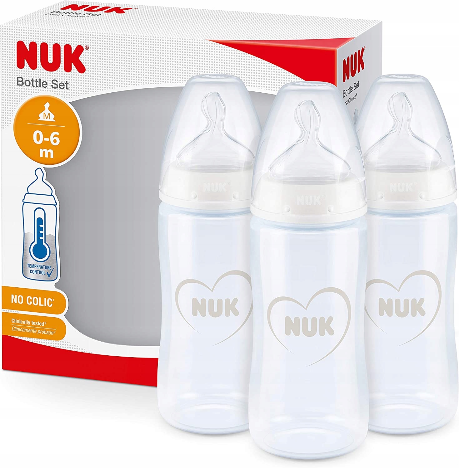 Anti -kkolické fľaše Nuk Prvá voľba+ 3 x 300 ml