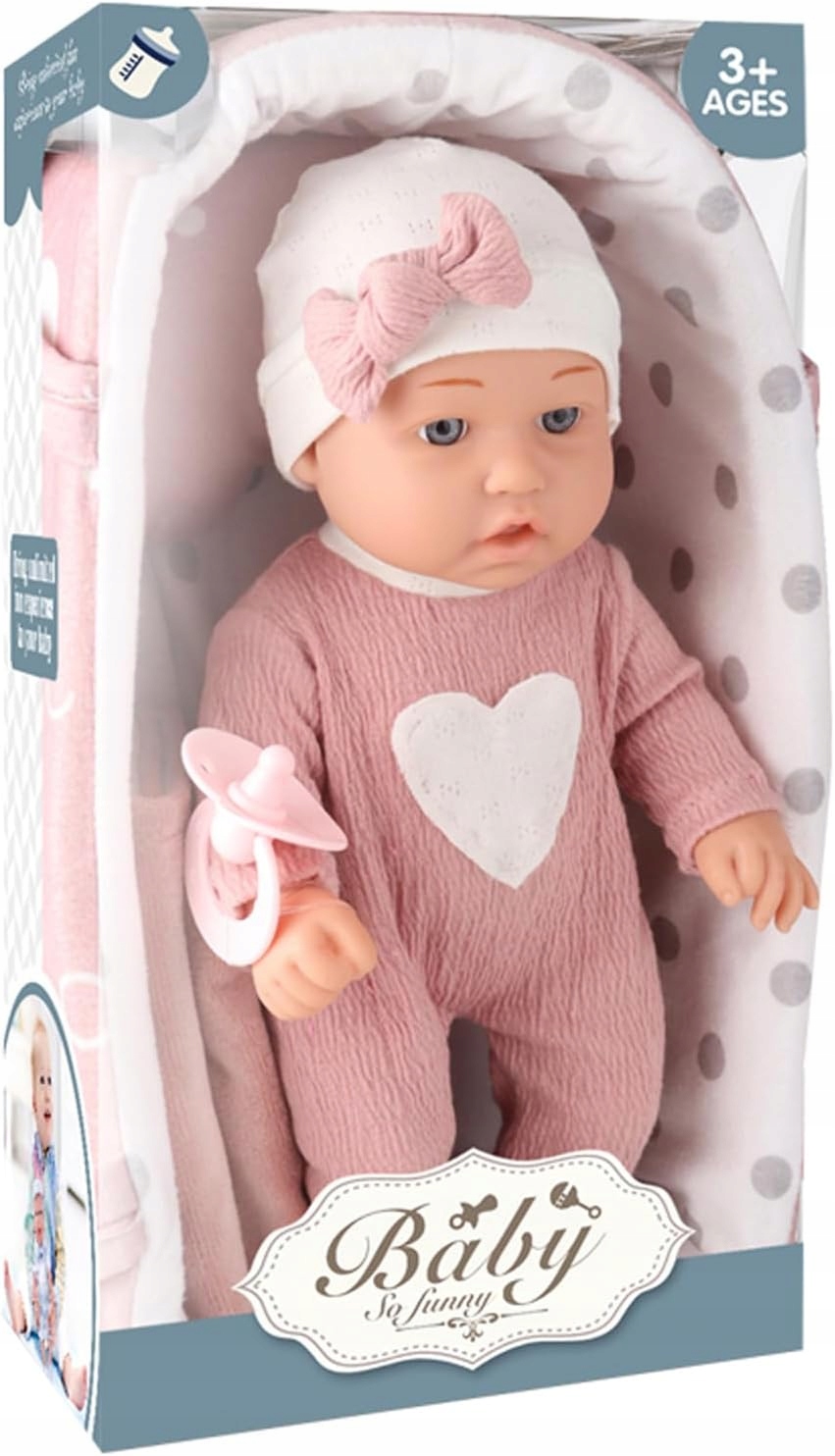 Bábika v nosiči, oblečenie, čiapočka, Baby Newborn, 30CM