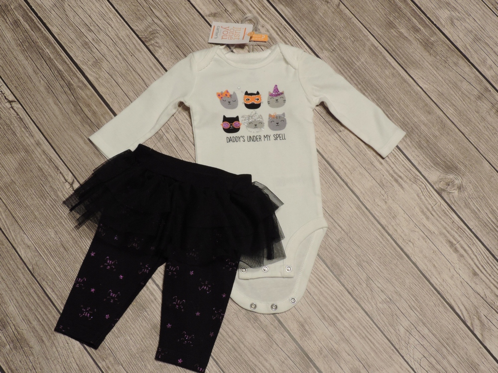 Detský komplet - Baby Set Carter's 62 biela, čierna 2 ks.