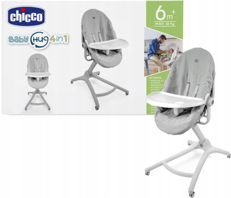 Chicco Baby Hug Set 4v1 podnos + kryt biely