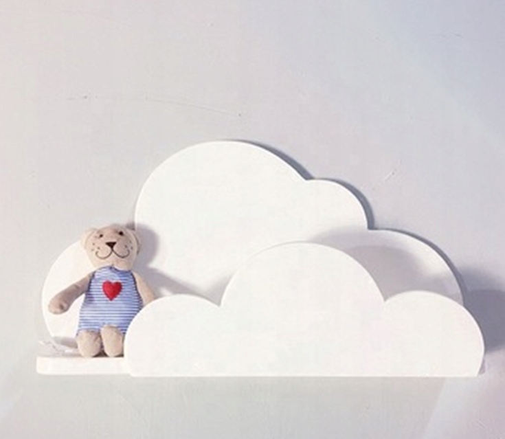 Cloud MDF Drevená polica 40 cm odlišná