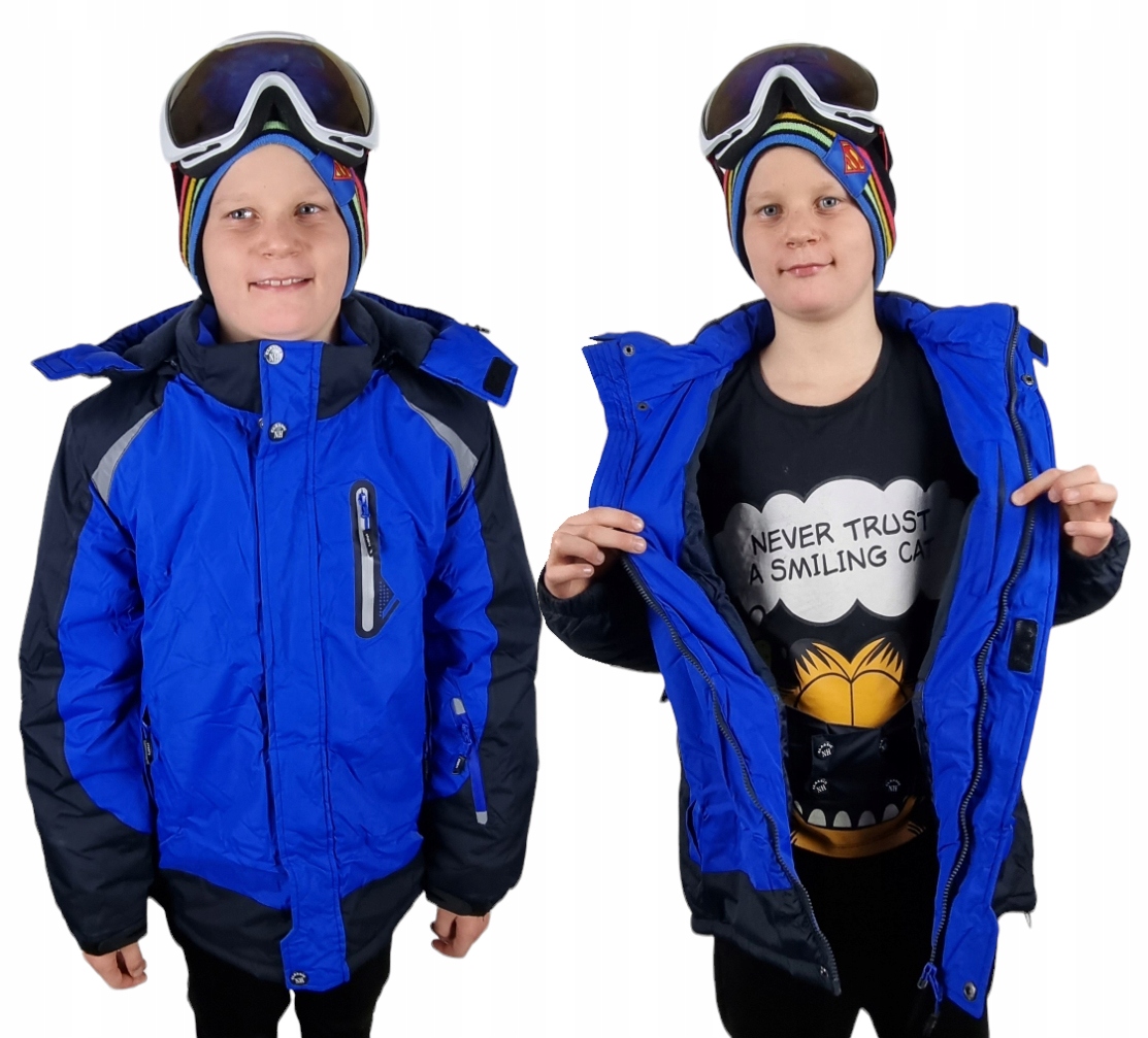 Detská bunda - Teplá zimná lyžiarska bunda 140/146