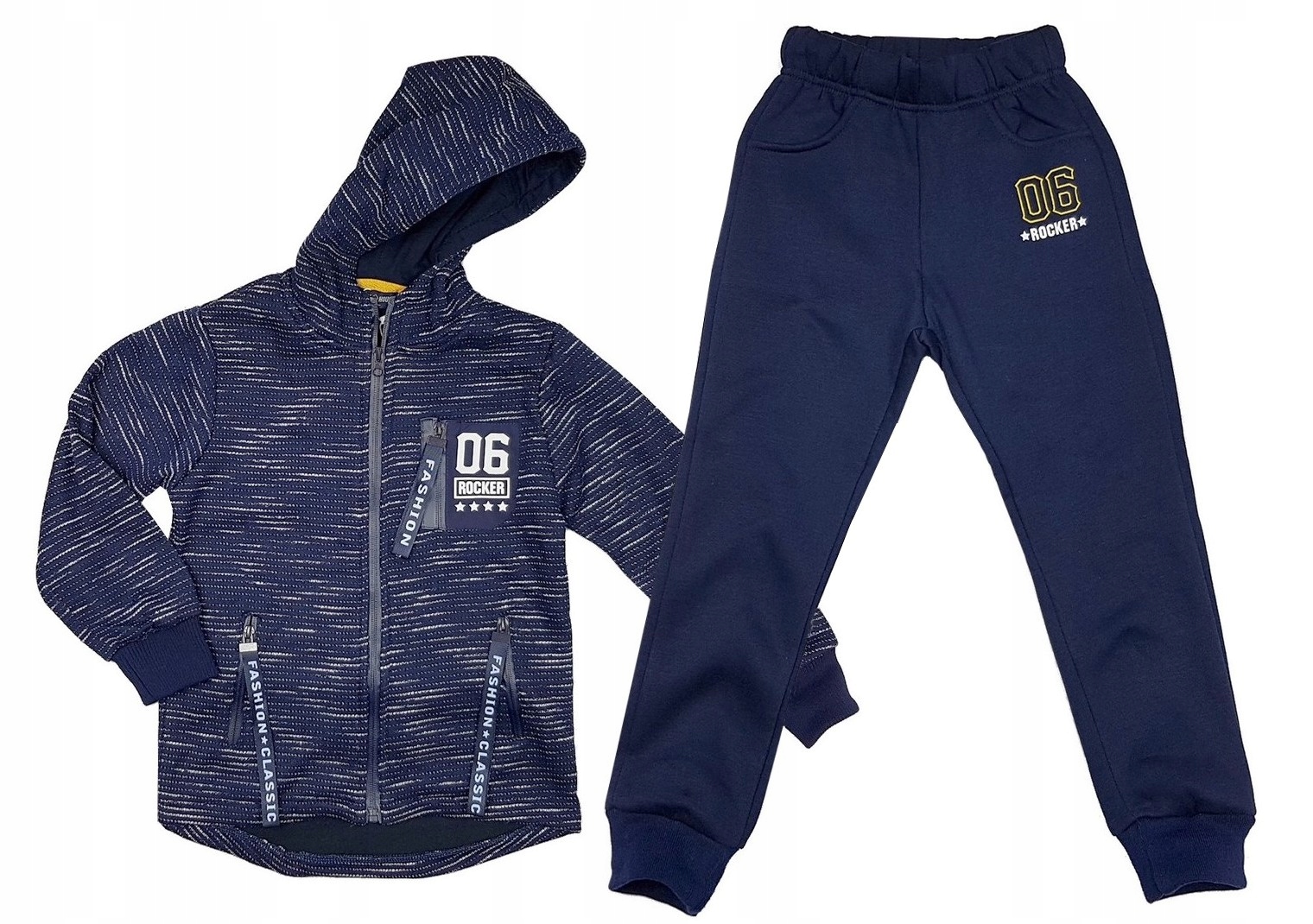 Teplaková súprava - Detská dráha veľkosti 110 NAVY MODRÁ, Šedá