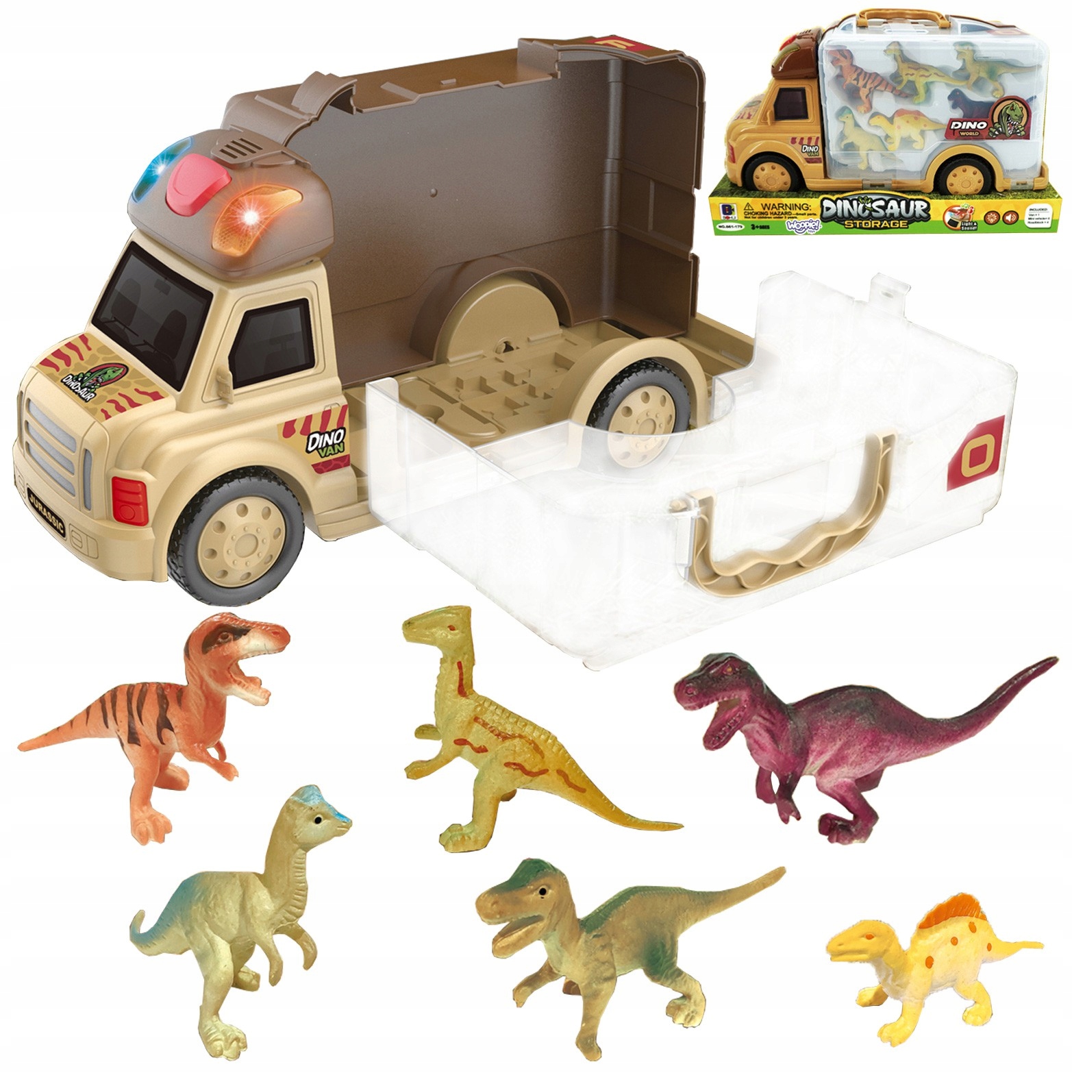 Kamión 2in1 automobilu + dinosaury woopie