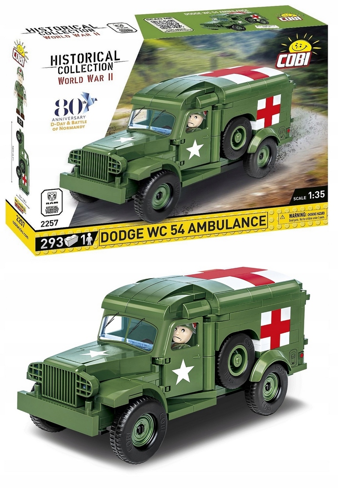 COBI 2257 LIGHT TRUCK Dodge WC-54 Ambulance (verzia 2024!)