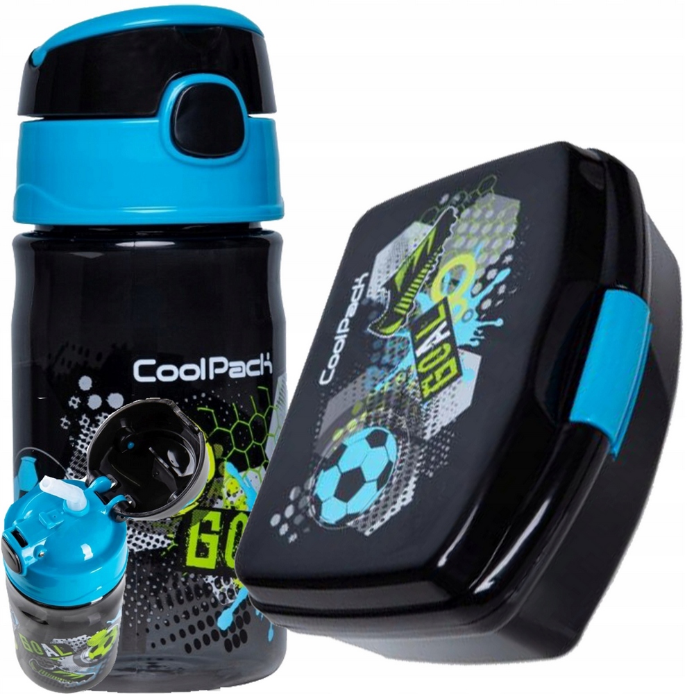 Detský desiatový box, fľaša - Futbalová súprava na obedovú krabicu Coolpack