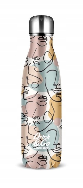 Detský desiatový box, fľaša - Coolpack fľaša termos kovový botton art deco