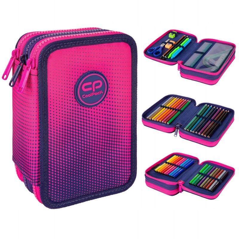 Školský peračník - Coolpack Jumper 3 Cencil puzdro Triple Equipment FRA